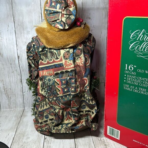 Christmas Collection 16” Old World Santa Tree Top or Table Decoration - Picture 6 of 9